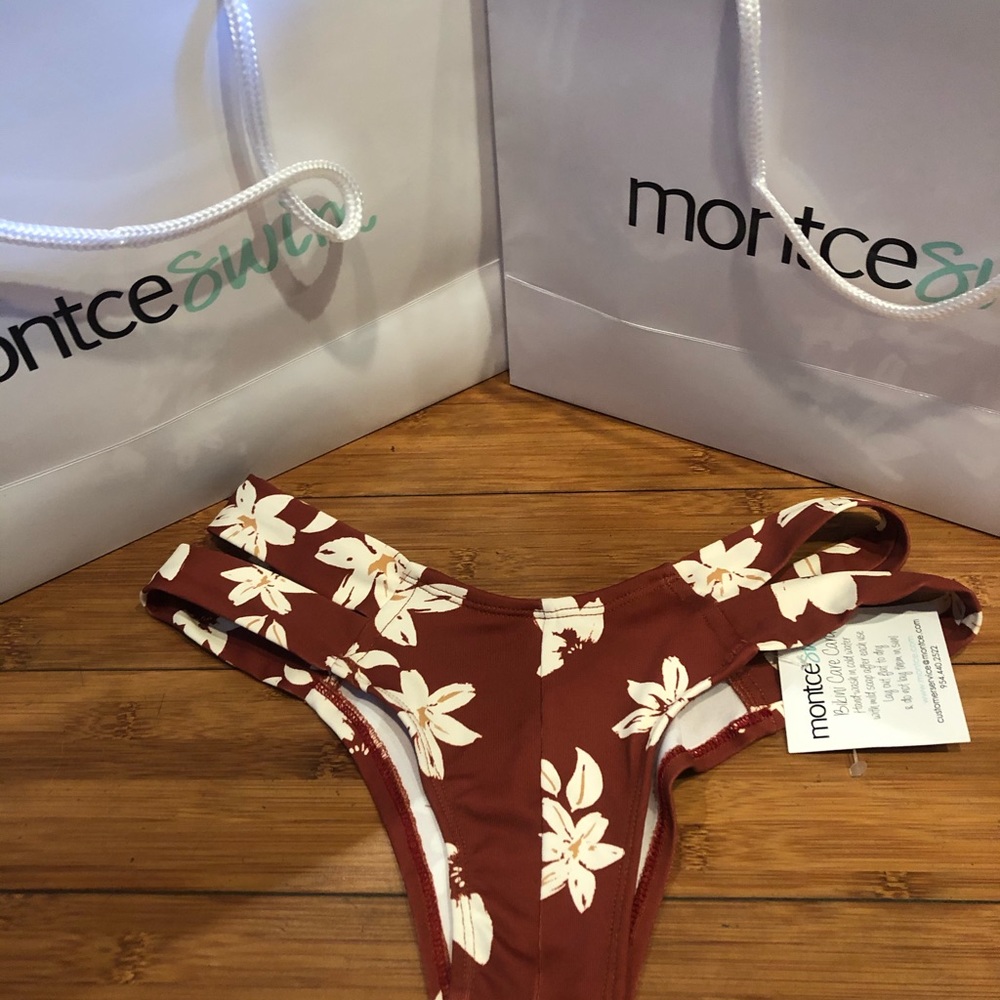 Montce Swim Chocolate Floral Euro Bottoms